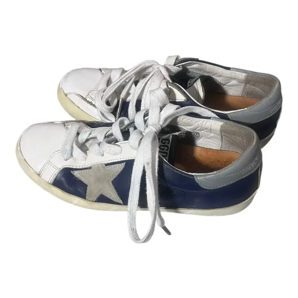 Golden Goose EU Size 34=US Kid 2.5 Wm 4 SuperStar Skateboard Leather Italian